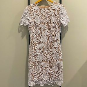 Dress the Population crochet white/nude dress from Spring 2018